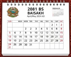 Bikram Sambat Nepali Calendar